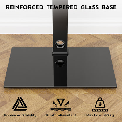 BONTEC TV-Bodenständer für 30-70 Zoll LED LCD OLED Flachbildschirme und Curved TVs, höhenverstellbarer schwenkbarer Standfuß, universal freistehender TV-Ständer bis 40 kg, max. VESA 600x400mm