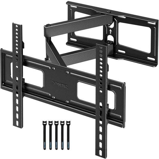 BONTEC TV-Wandhalterung für 26-60 Zoll, mit Schwenk-, Neige- und Ausziehfunktion von 80 bis 500 mm. Bewegliche TV-Wandhalterung mit einer Tragfähigkeit von 40 kg, Max. VESA 400x400, perfekt für die Eckmontage