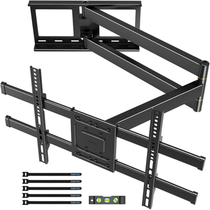 BONTEC TV-Wandhalterung, universal für 32-70 Zoll Fernseher, extra langer Schwenkarm 850mm, neigbar, schwenkbar, drehbar, volle Bewegungsfreiheit, VESA max. 400x400mm, 60kg Tragkraft