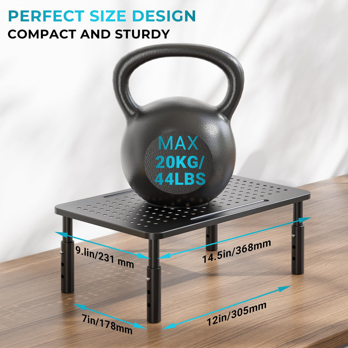 BONTEC Metall Monitorständer, Höhenverstellbarer Ständer für Schreibtisch, Ergonomischer 3-stufiger Schreibtisch-Organizer mit Kabelmanagement, Laptop- & Computermonitorständer bis 20 kg, 2er-Pack
