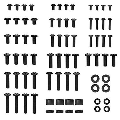 BONTEC Universal TV-Montagehardware-Kit Kompatibel mit den meisten Fernsehern bis zu 80 Zoll, inklusive M4, M5, M6 und M8 TV-Schrauben, Unterlegscheiben und Abstandshaltern, Funktioniert mit jeder TV-Wandhalterung, jedem Monitor und TV-Ständer