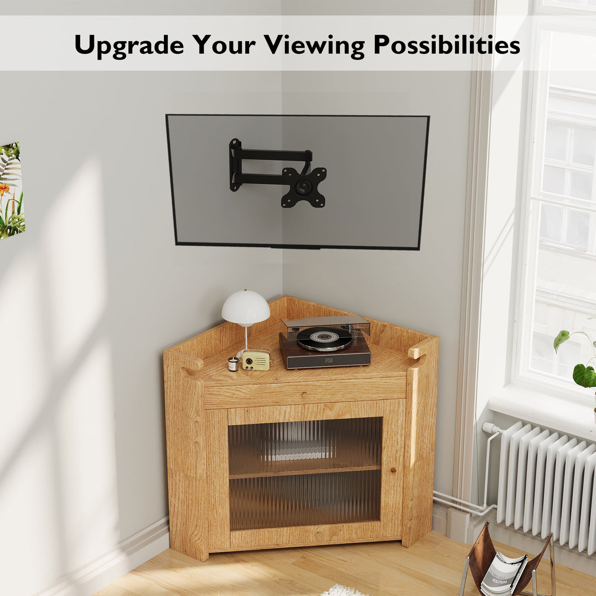 BONTEC Vollbewegliche Gelenk-TV-Wandhalterung für 13''-30'' LCD-LED-Fernseher, neigbar, schwenkbar, ausziehbar, rotierbar, VESA 75x75mm/100x100mm, hält bis zu 15kg