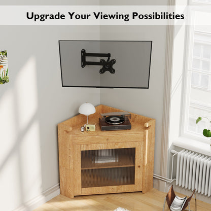 BONTEC Vollbewegliche Gelenk-TV-Wandhalterung für 13''-30'' LCD-LED-Fernseher, neigbar, schwenkbar, ausziehbar, rotierbar, VESA 75x75mm/100x100mm, hält bis zu 15kg