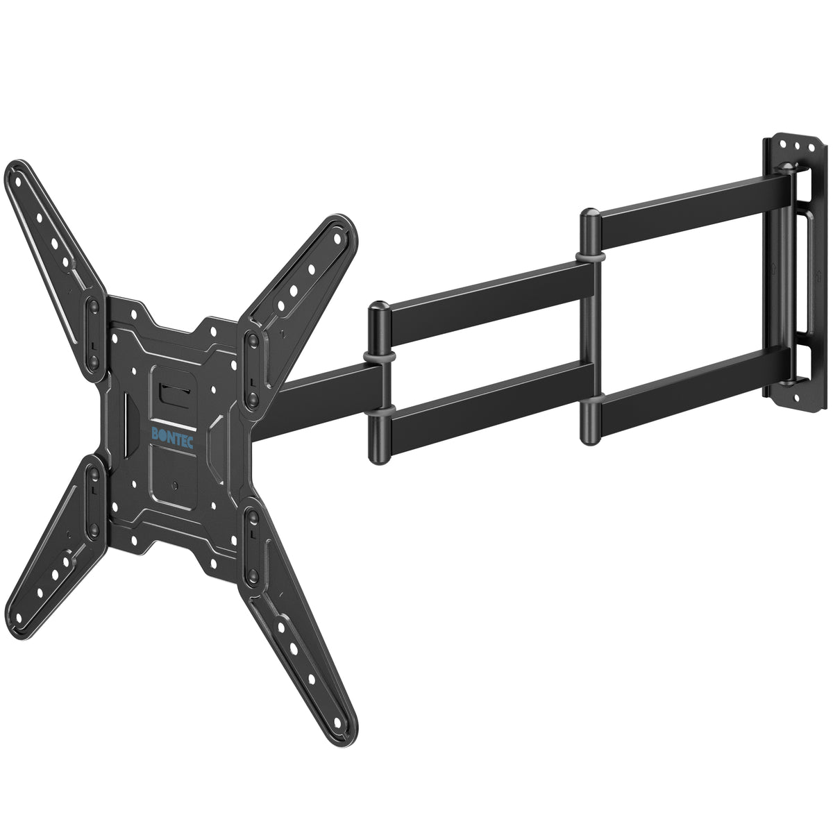 BONTEC TV-Wandhalterung für 26-65 Zoll LED LCD OLED Flach und Curved, volle Beweglichkeit Neigung und Schwenkung TV Wandhalterung mit 950mm Auszug, Universell VESA 400x400mm, Eck-TV-Halterung 35kg für Wohnzimmer Schlafzimmer