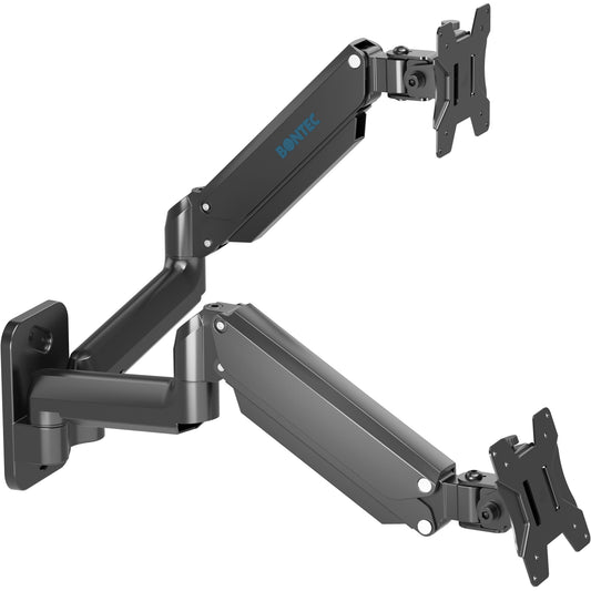 BONTEC Monitor-Wandhalterung für Bildschirme von 13-32 Zoll, Gasfeder-Monitorarm, höhenverstellbar, neigbar, schwenkbar und drehbar, VESA 75x75, 100x100mm, Tragkraft bis 9 kg, Heavy Duty, ergonomisches Design