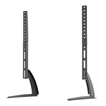 BONTEC Universal Tisch-TV-Ständer, 22-65 Zoll, höhenverstellbar, 50 kg, max. VESA 800x400 mm, Standfuß, Ersatzdesign, platzsparend, LCD LED Bildschirme, einfache Montage, Wohnzimmer, schwarz