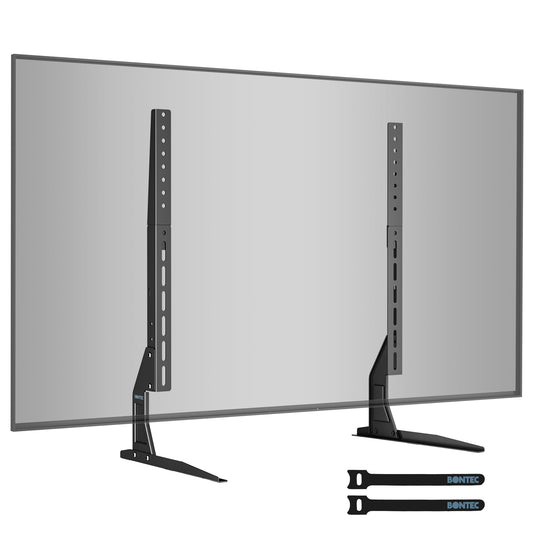 BONTEC Universal TV-Tischständer Standfuß für 22-65 Zoll LCD/LED/OLED/Plasma-Fernseher, Ersatz-TV-Standfußbeine für Bildschirm-Monitorerhöhung, hält sicher 50 kg und max. VESA 800x400mm